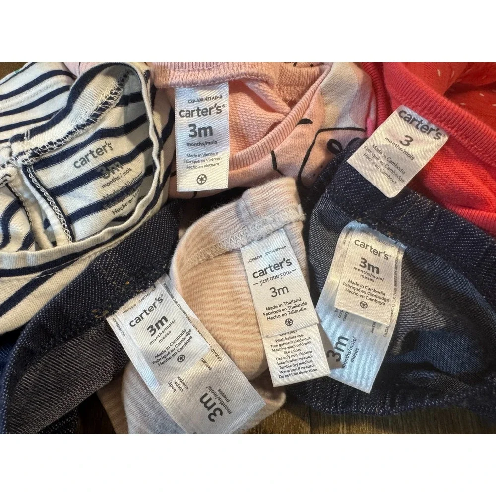 Baby Girl Outfits 3 Months Pants Long Sleeved Shirts Clothes Lot Dog Love You - Picture 11 of 12